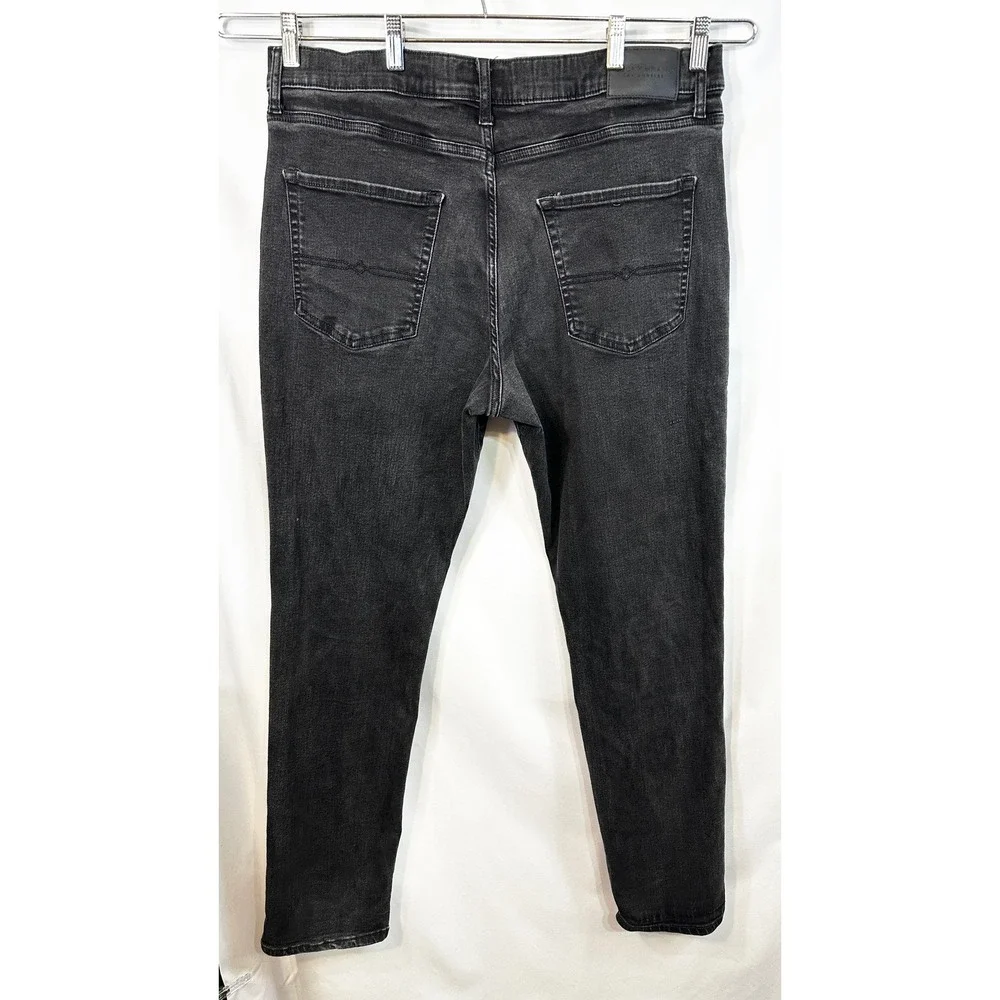Lucky Brand 410 Athletic Straight Mens Jeans 38x34 Fade Black Stretch Denim 1323